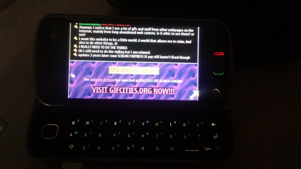 my site on a Nokia N97